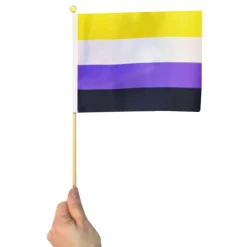 Miniflagg Pride Ikke-binær på Pinne