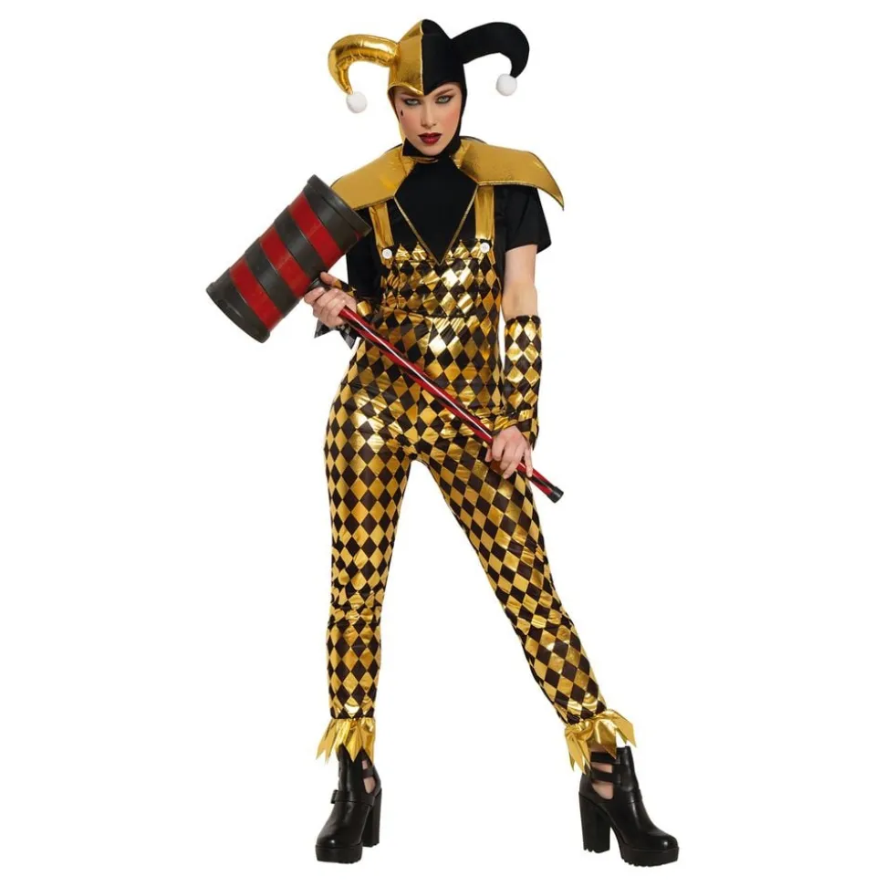 Mørk Harlequin Dame Kostyme