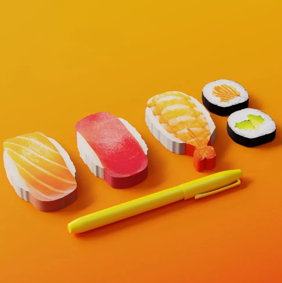 Mustard Sushi Bento Sticky Notes