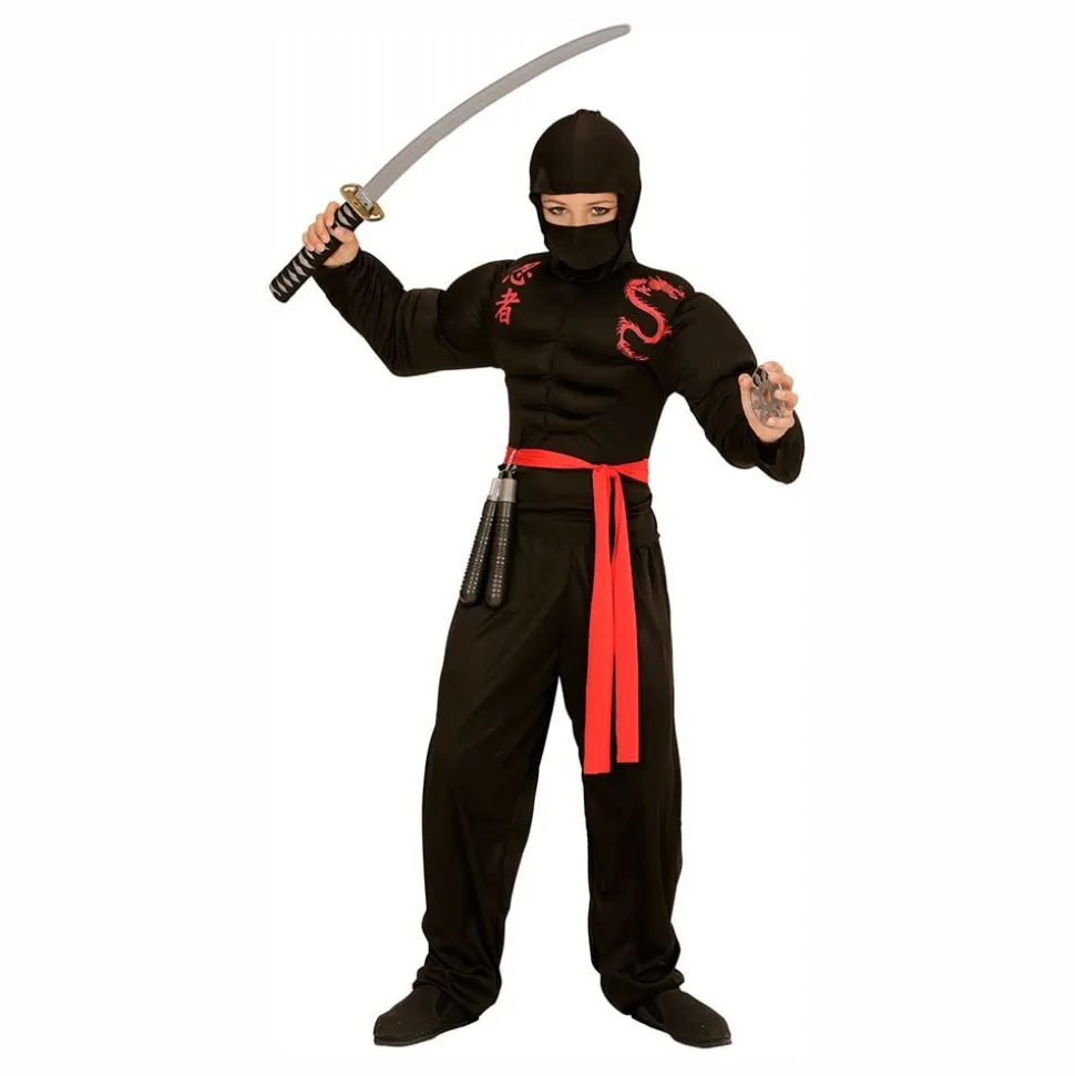 Ninja med Muskler Barn Kostyme