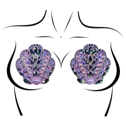 Nipple Covers Jewels Skjell Lilla Deluxe