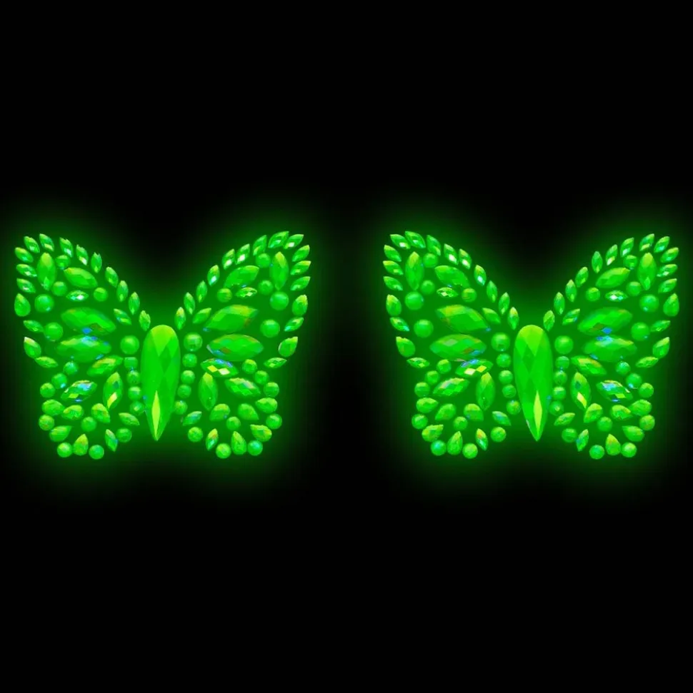 Nipple Cover Sommerfugl Glow in the Dark