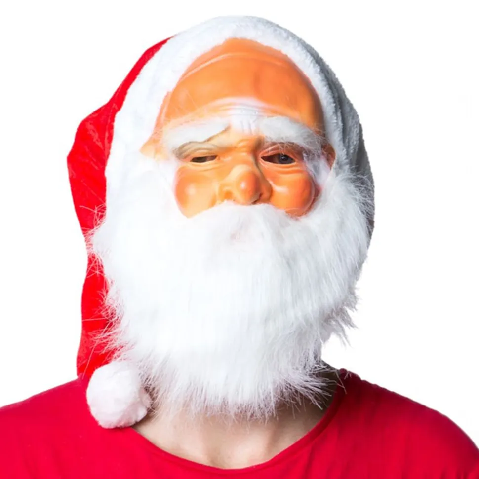 Nissemaske med Julenisselue og Skjegg