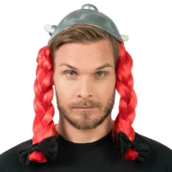 Obelix-hjelm med fletter
