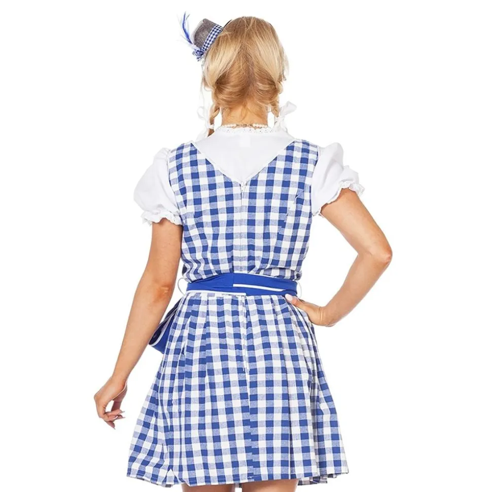 Oktoberfest Dirndl Blå Kostyme