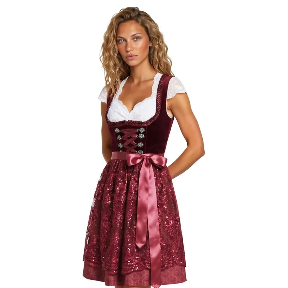 Oktoberfest Dirndl Jula Vinrød Deluxe Kostyme
