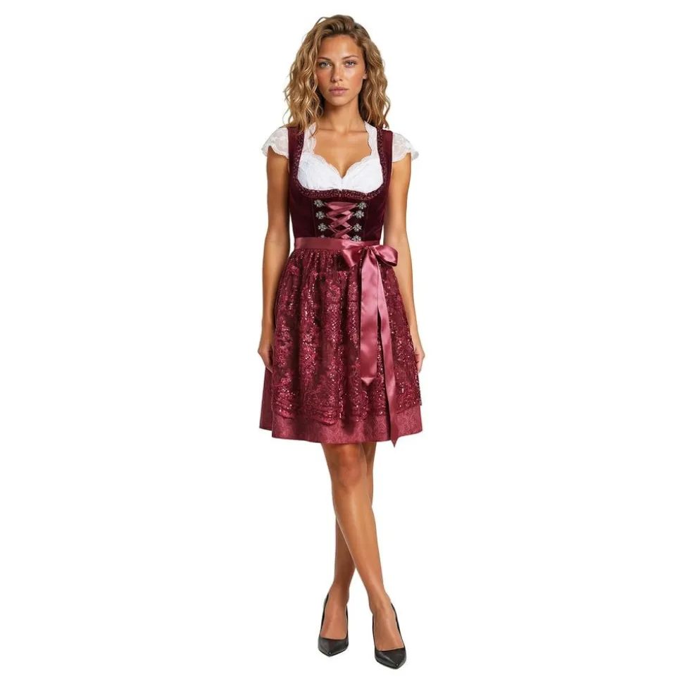 Oktoberfest Dirndl Jula Vinrød Deluxe Kostyme