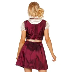 Oktoberfest Dirndl Vinrød Kostyme
