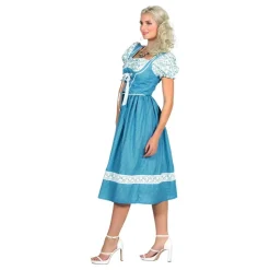 Oktoberfest Kjole Blå Kostyme