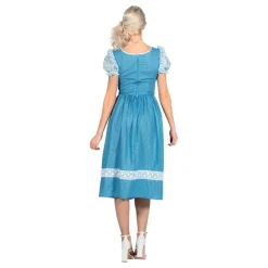 Oktoberfest Kjole Blå Kostyme