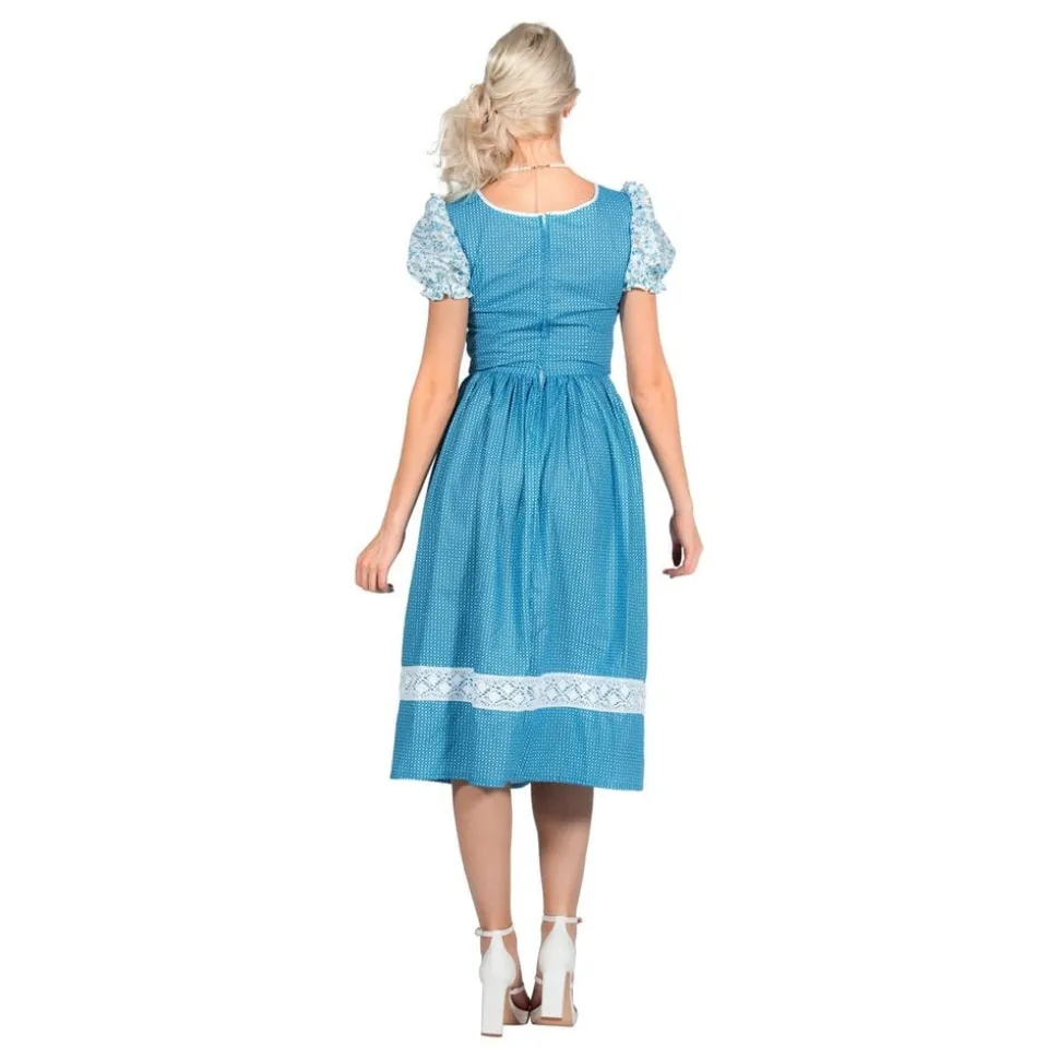 Oktoberfest Kjole Blå Kostyme