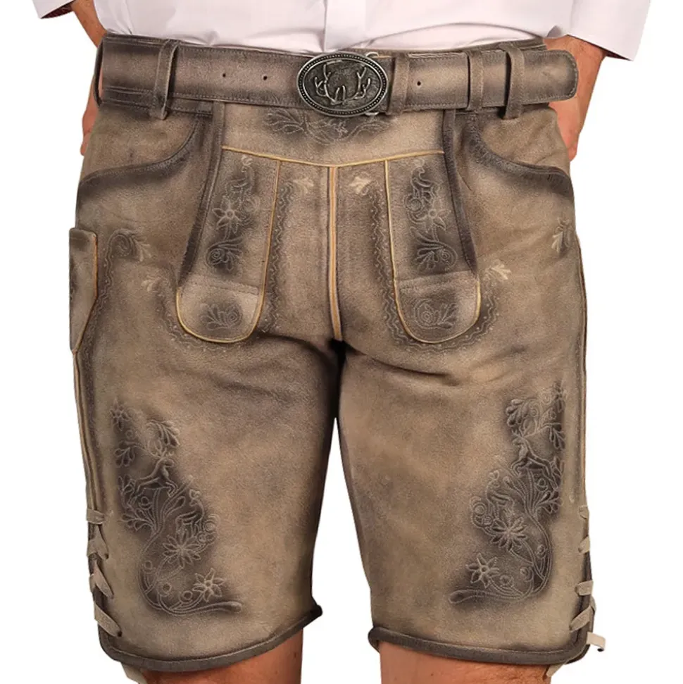 Oktoberfest Lederhosen Shorts Super Deluxe Vintage Beige