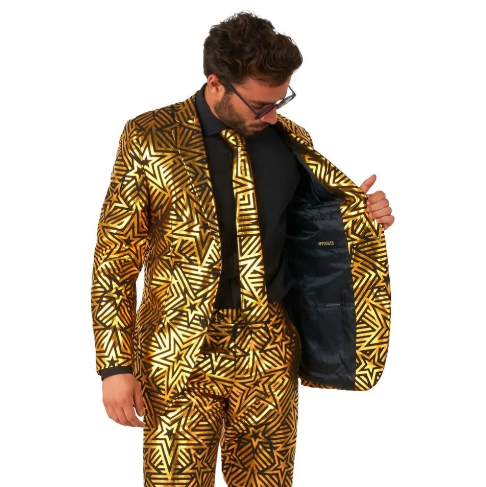 OppoSuits Golden Geo Star Dress