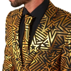 OppoSuits Golden Geo Star Dress