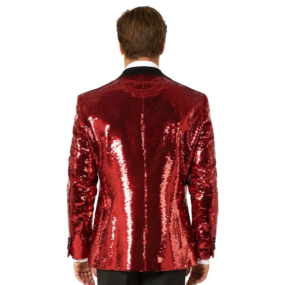 OppoSuits Paljett Dressjakke Brilliant Rød