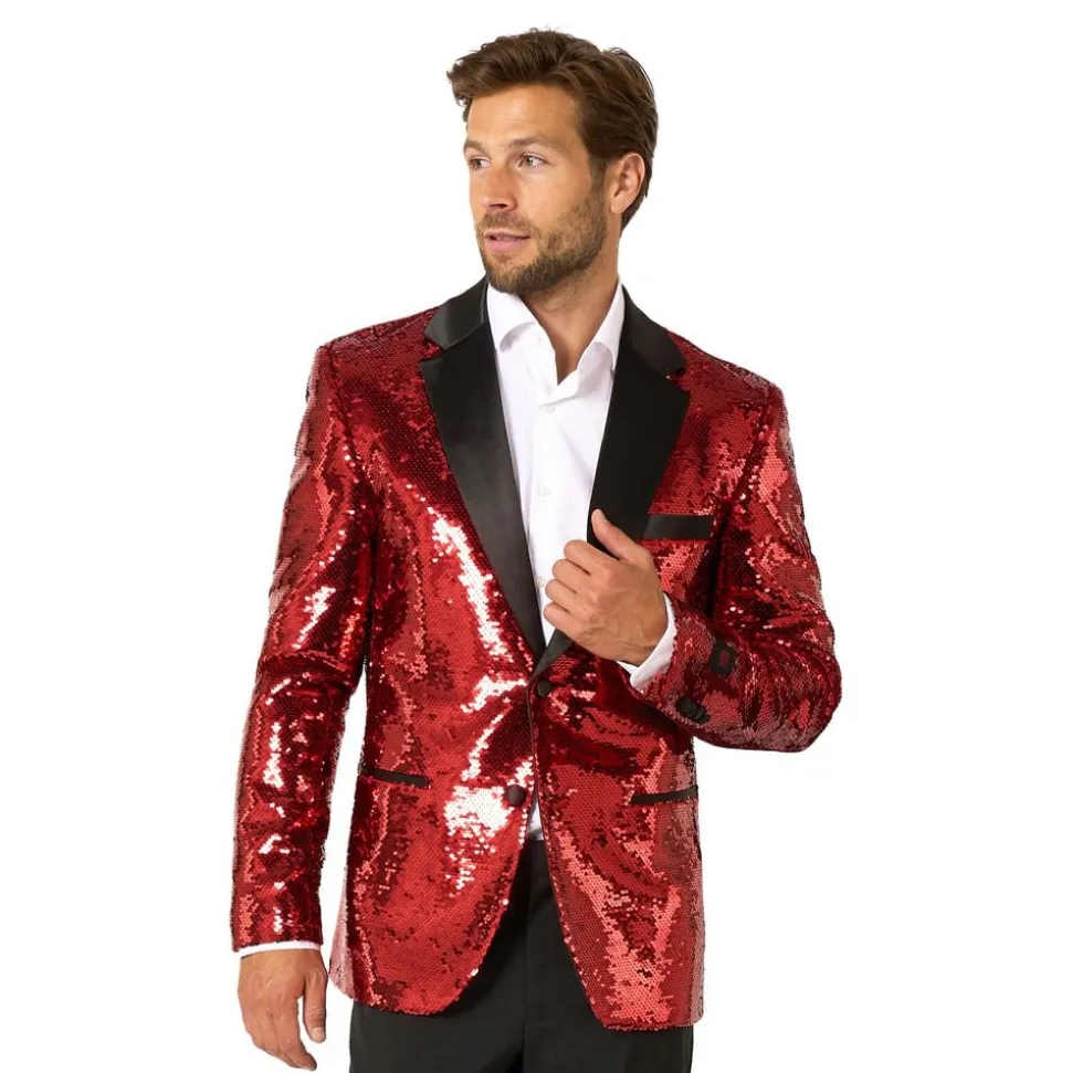 OppoSuits Paljett Dressjakke Brilliant Rød