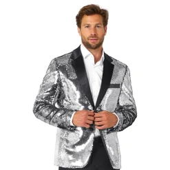 OppoSuits Paljett Dressjakke Briliant Silver