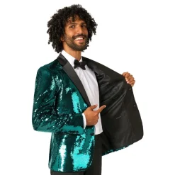 OppoSuits Paljett-dressjakke Brilliant Grønn