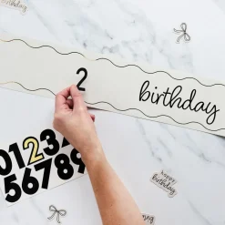 Ordensbånd Birthday Personlig Kremhvit Rosett
