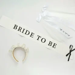 Ordensbånd Bride to Be Hvit/Svart
