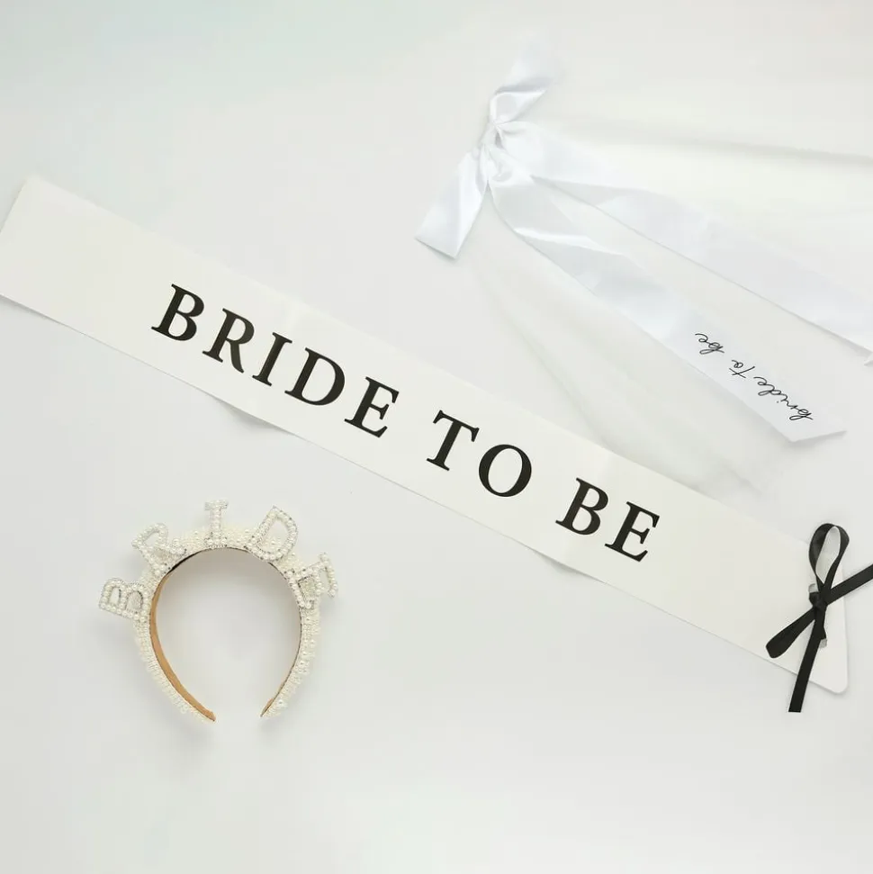 Ordensbånd Bride to Be Hvit/Svart