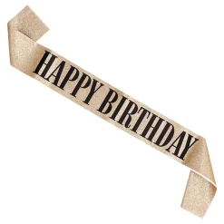 Ordensbånd Happy Birthday Gull
