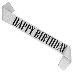 Ordensbånd Happy Birthday Sølv