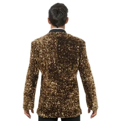 Paljett dressjakke Herre Bronse