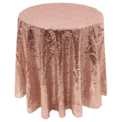 Paljettduk Rund Roségull