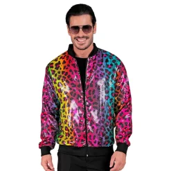 Paljettjakke Rainbow Leopard
