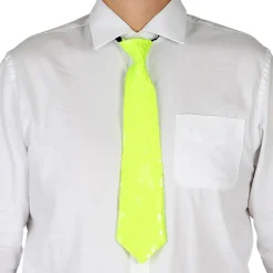 Paljettslips Neongul