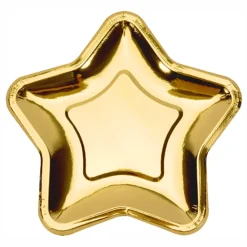 Papirasjett Stjerne Gull Metallic