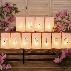 Papirlykt Just Married