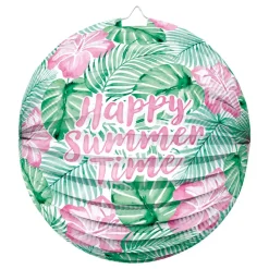 Papirlykt Rund Happy Summer Time