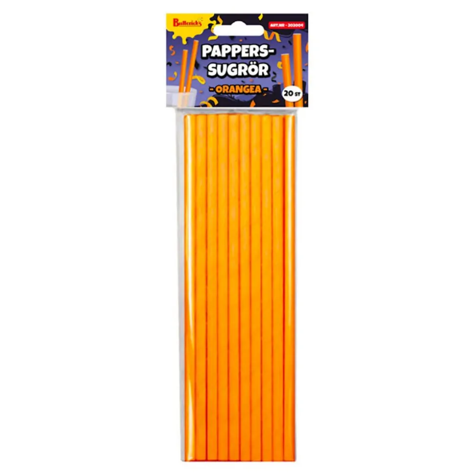 Papirsugerør Oransje