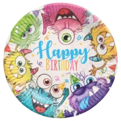 Papirtallerkener Funny Monsters