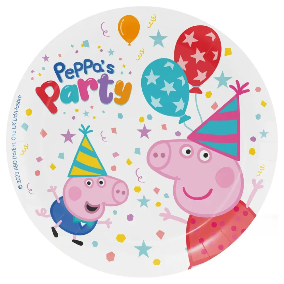 Papirtallerkener Peppa Gris™ Peppa’s Party