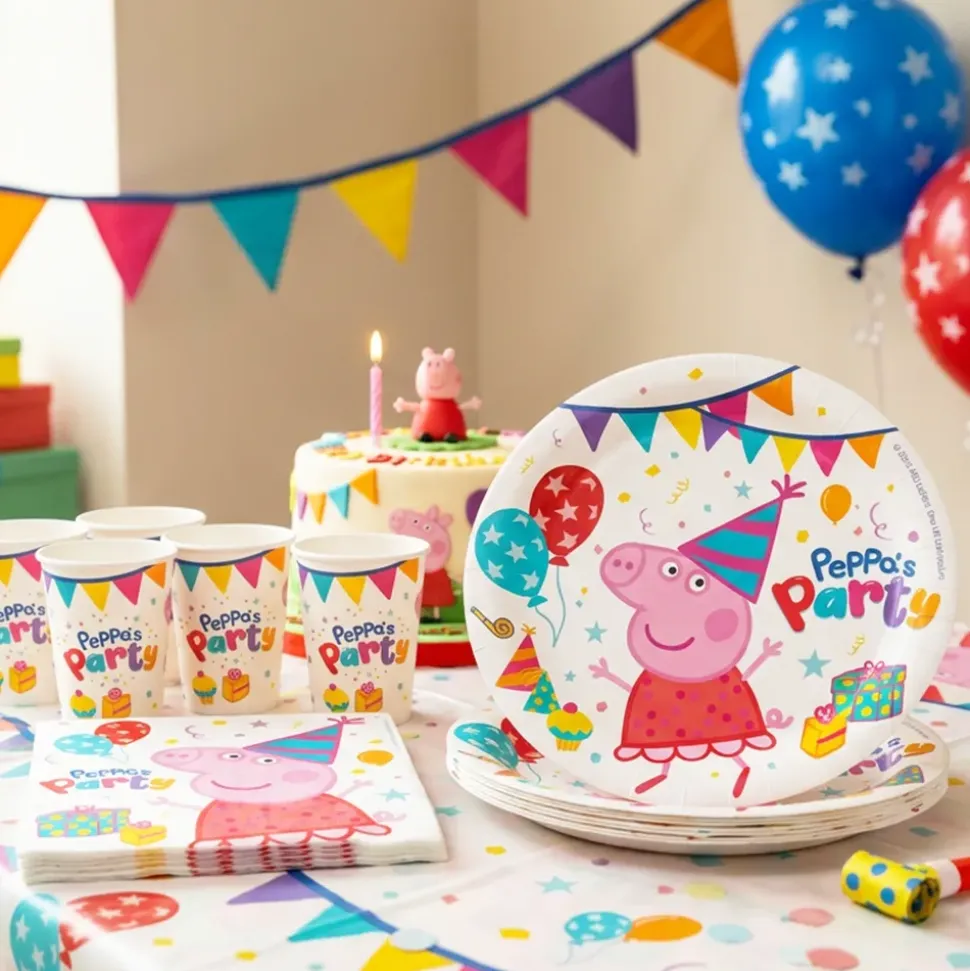 Papirtallerkener Peppa Gris™ Peppa’s Party