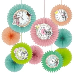 Papirvifter Klokker Alice Wonderland