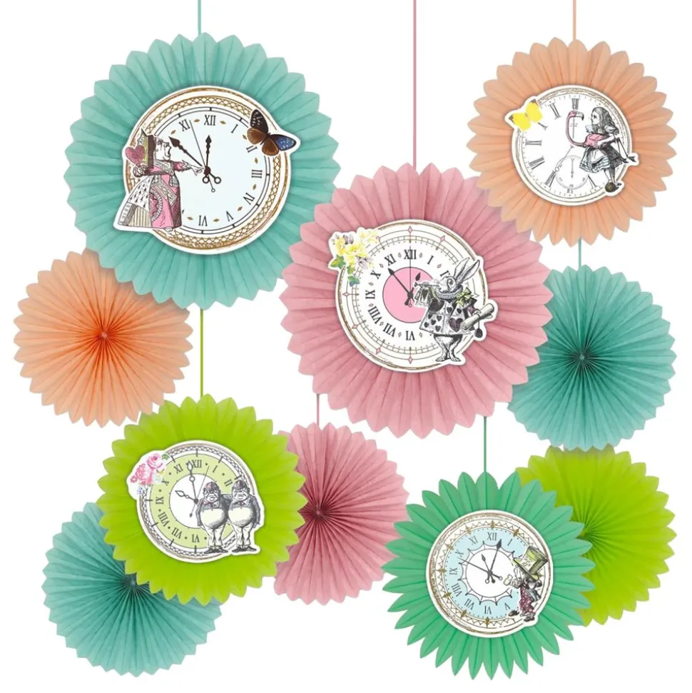 Papirvifter Klokker Alice Wonderland