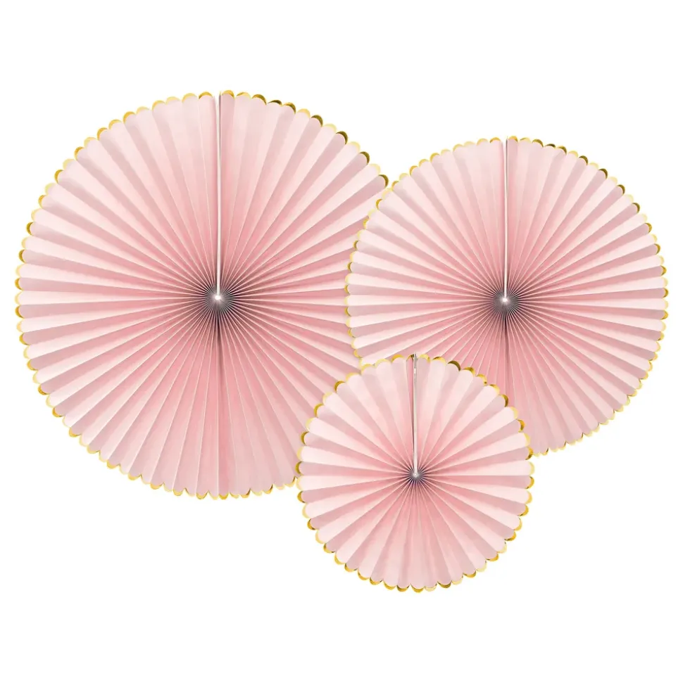 Papirvifter rosa/gull pastell