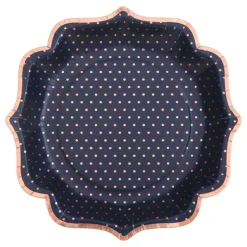 Pappasjetter Prikkete Navy/Roségull