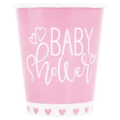 Pappkopper Baby Shower Rosa