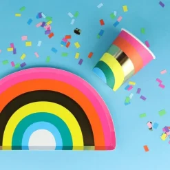 Pappkopper Rainbow Happy Birthday