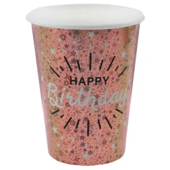 Pappkopper Sparkling Happy Birthday Roségull