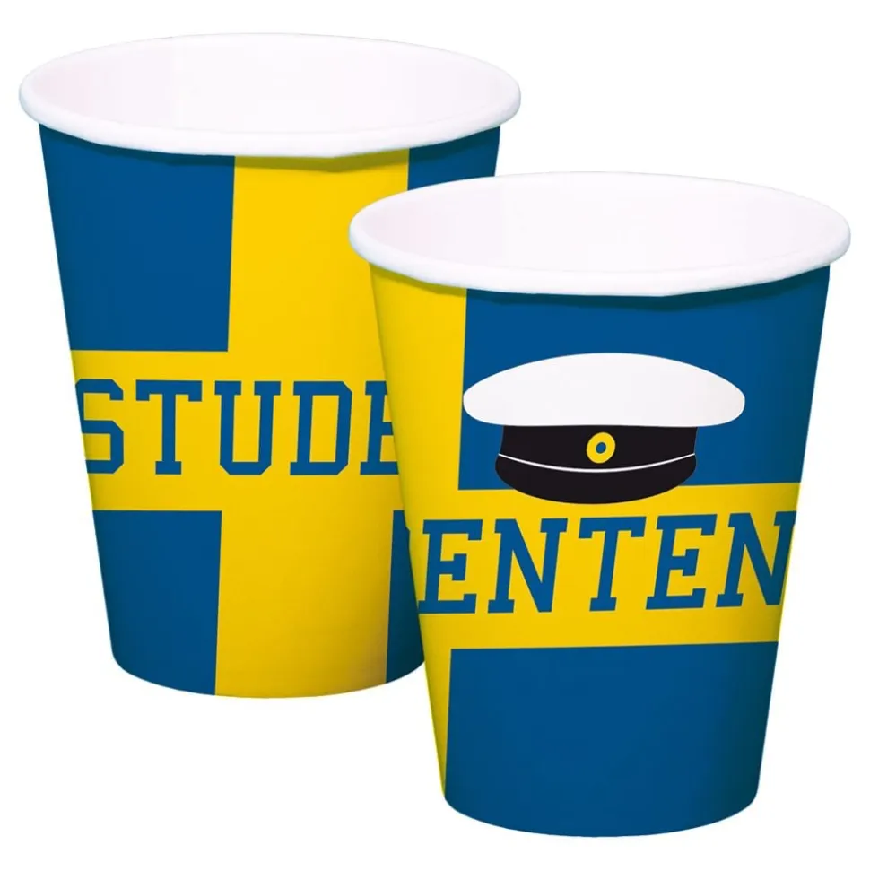 Pappkopper Studenten Blå/Gul