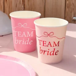 Pappkopper Team Bride Rosa Sløyfe