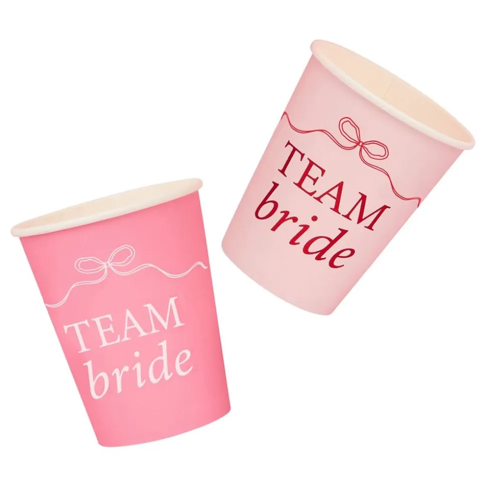 Pappkopper Team Bride Rosa Sløyfe