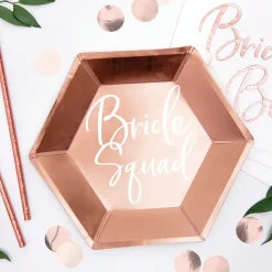 Papptallerken Bride Squad Roségull