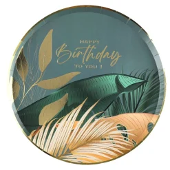 Papptallerkener Birthday Jungle Vert